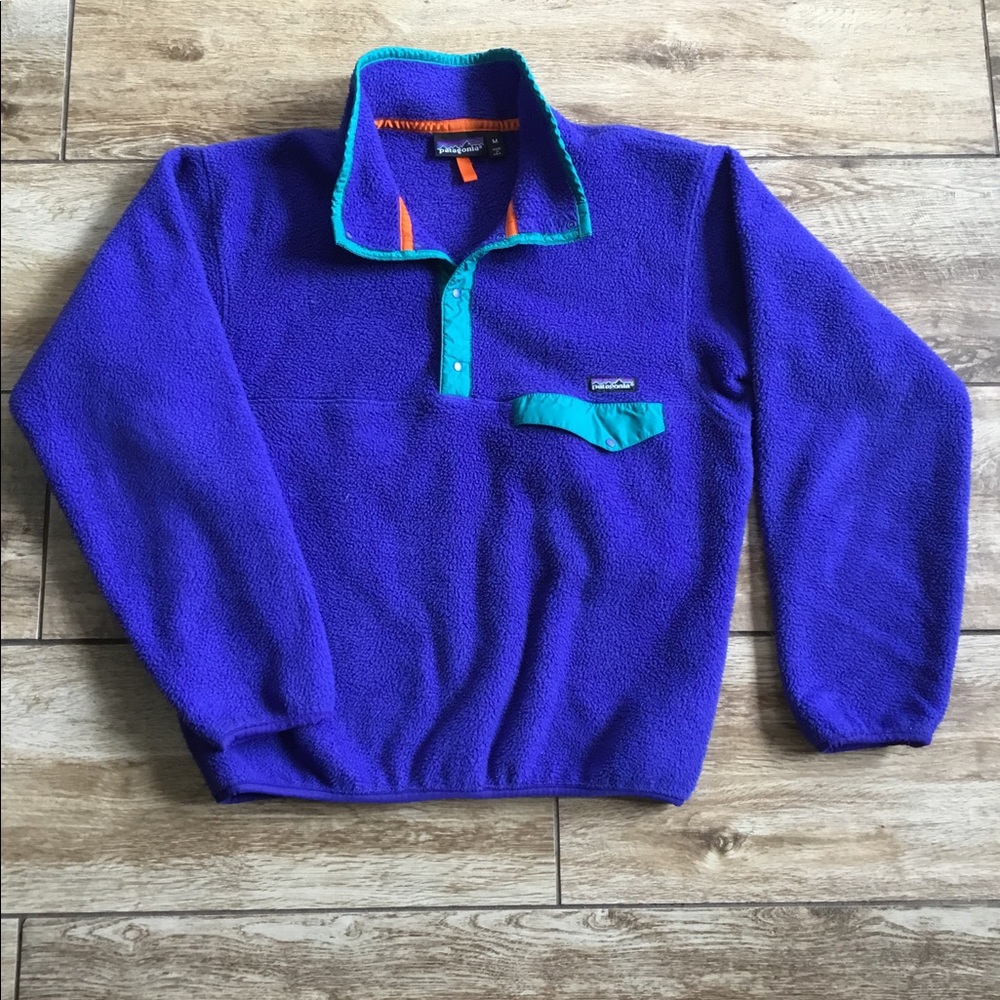 Mens Vintage Patagonia Synchilla Snap-T Fleece Pullover Sweater Size Medium